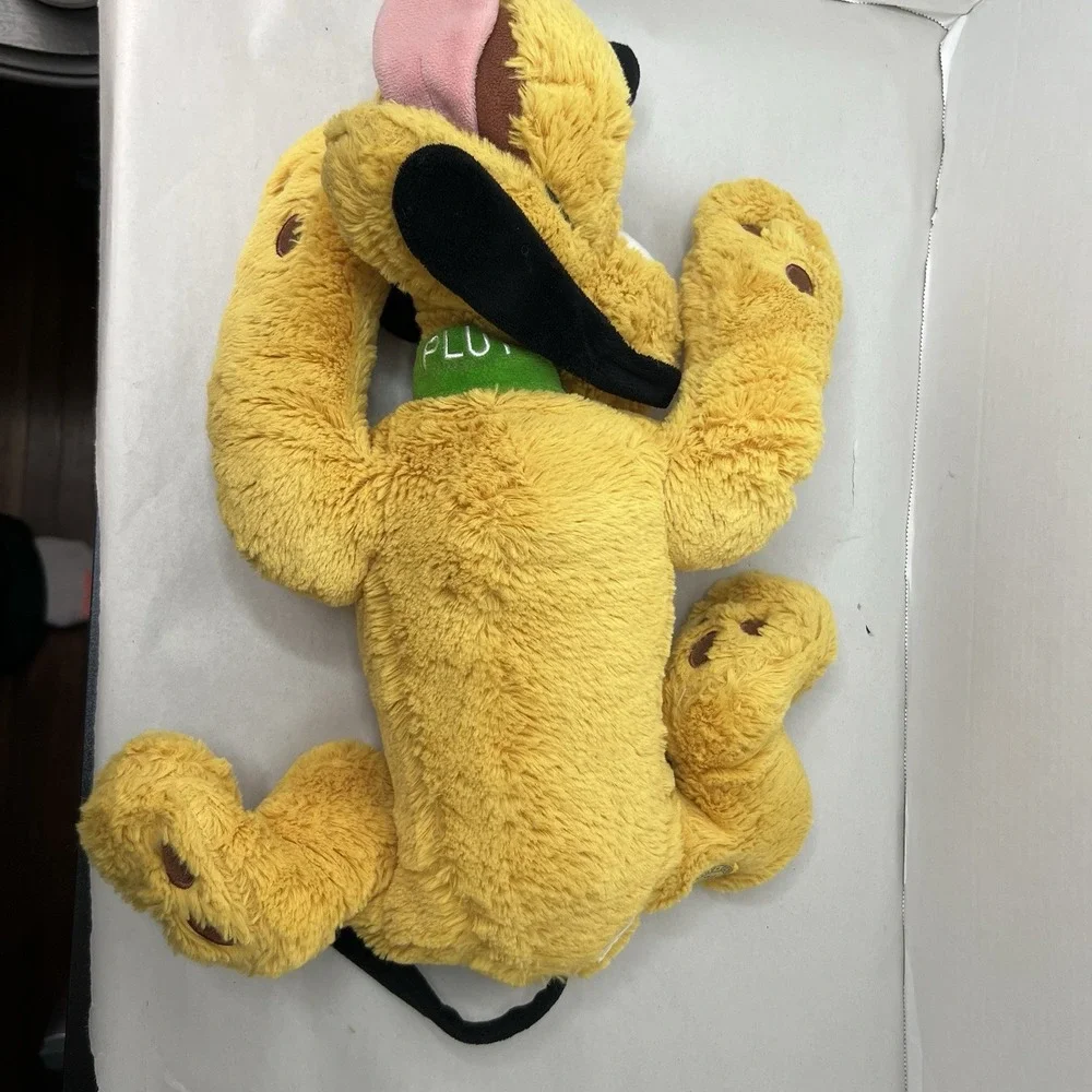 Vtg Disney Store‎ Jumbo 20 inch Pluto World Pluto Plush Green  Collar Authentic